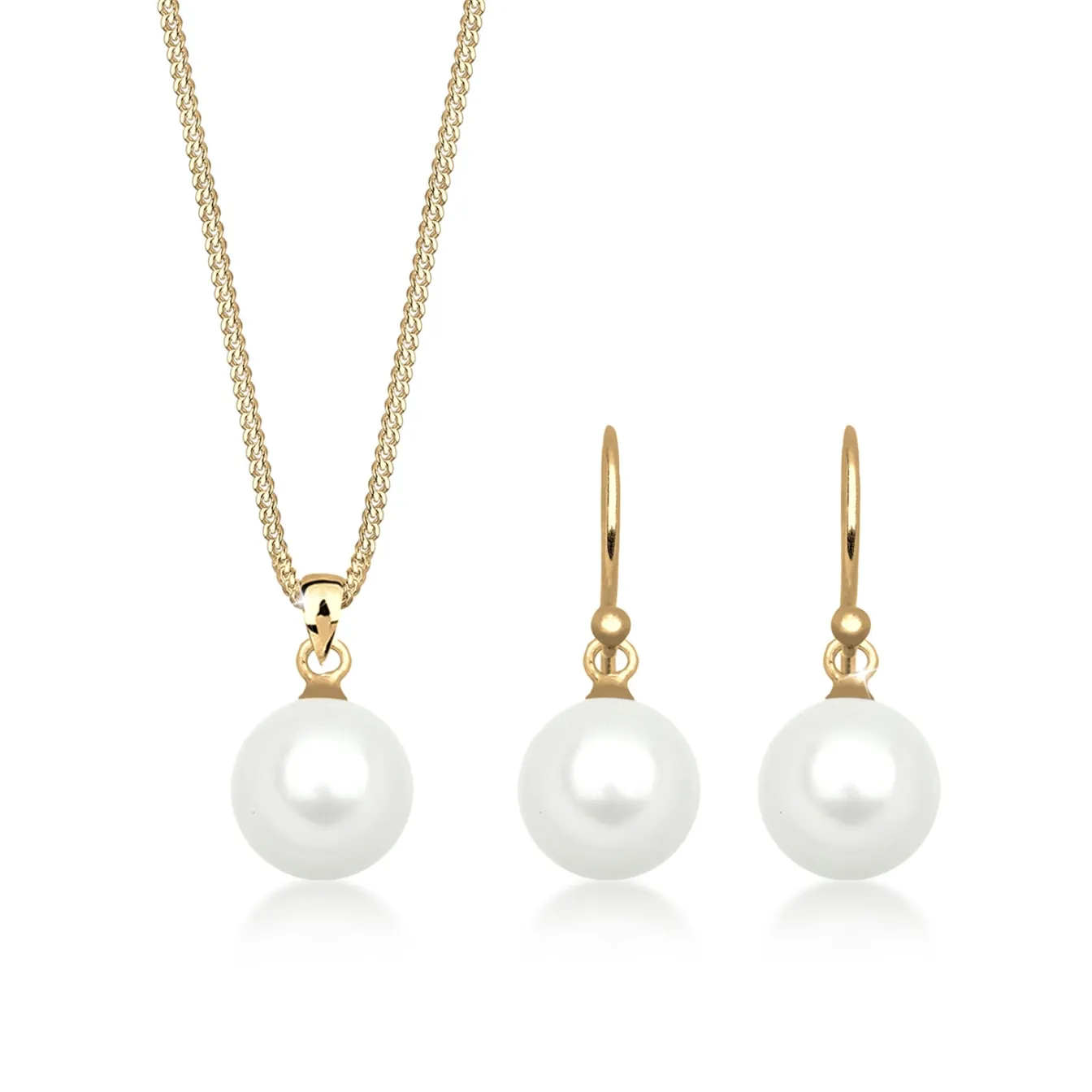 Elli "Schmuckset | Perle< Roségold|Schmucksets