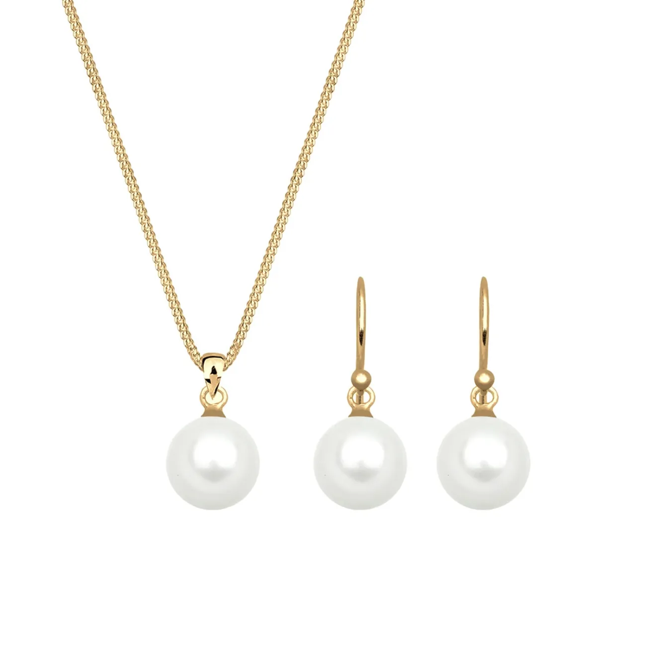 Elli "Schmuckset | Perle< Roségold|Schmucksets