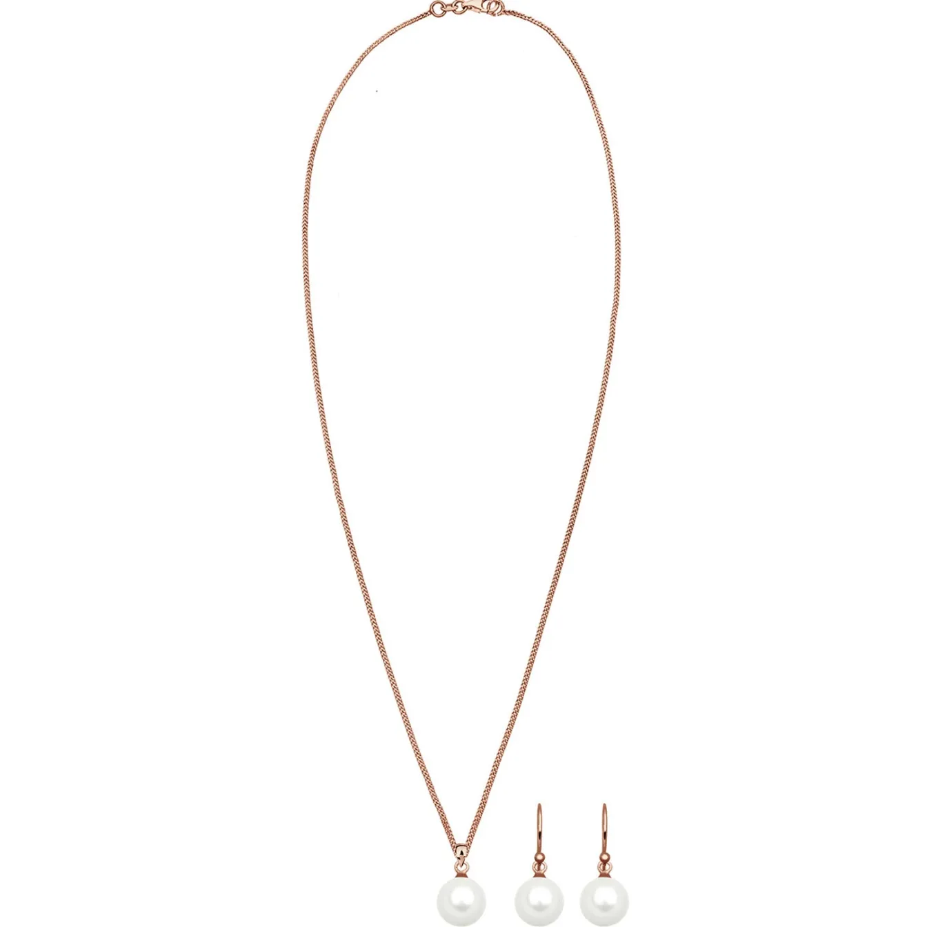Elli "Schmuckset | Perle< Roségold|Schmucksets
