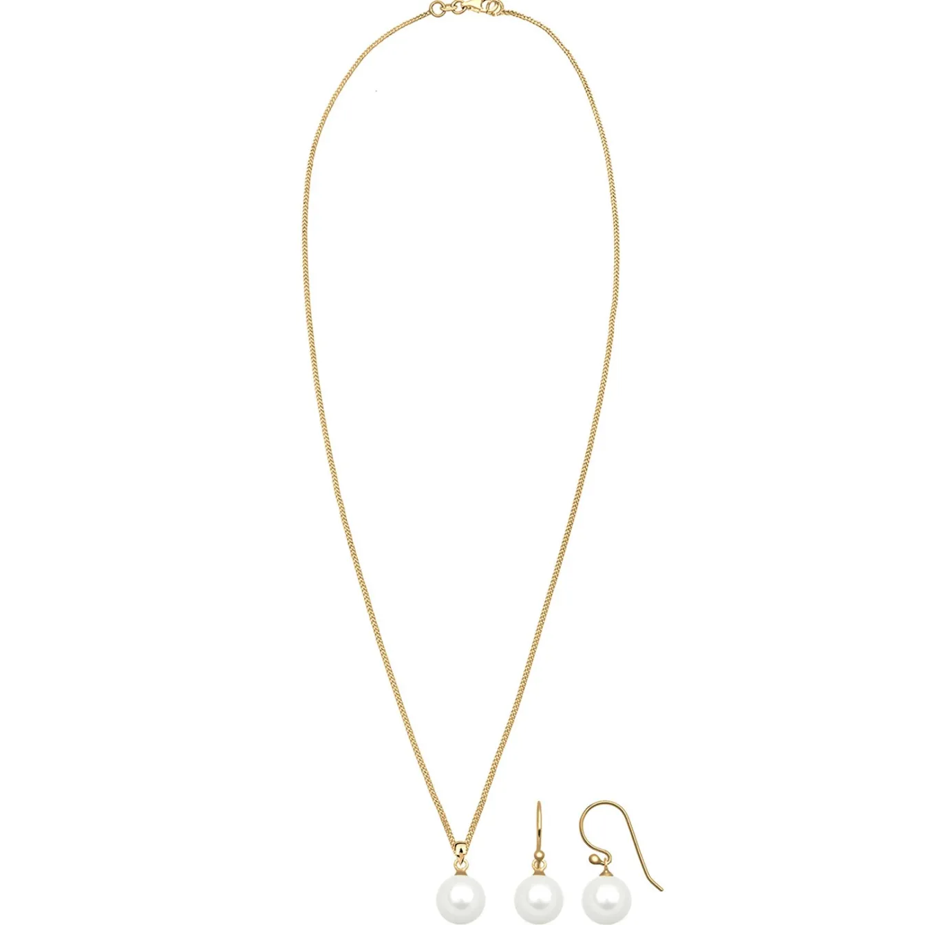 Elli "Schmuckset | Perle< Roségold|Schmucksets