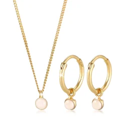 Elli "Schmuckset  | Quarz ( Rosa )< Schmucksets|Schmucksets