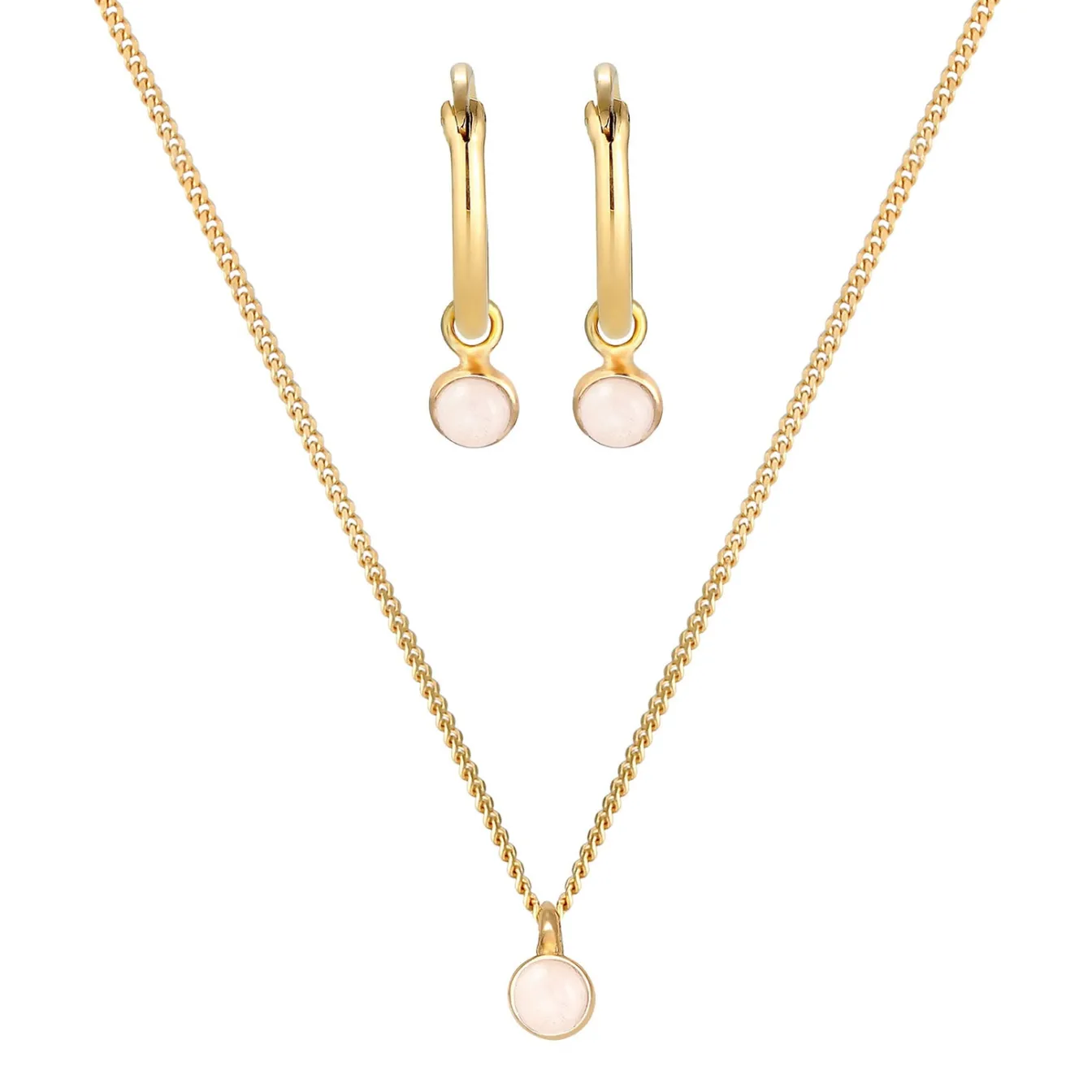 Elli "Schmuckset | Quarz ( Rosa )< Schmucksets|Schmucksets