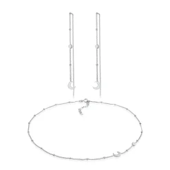Elli "Schmuckset Halbmond | Mondstein (Weiß)< Symbol-schmuck|Schmucksets