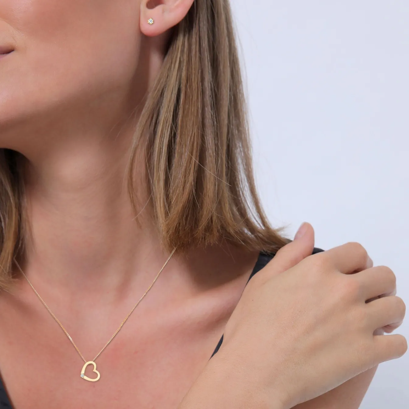 Elli "Schmuckset Herz | Diamant ( Weiß, 0,075 ct )< Symbol-schmuck|Herz-schmuck