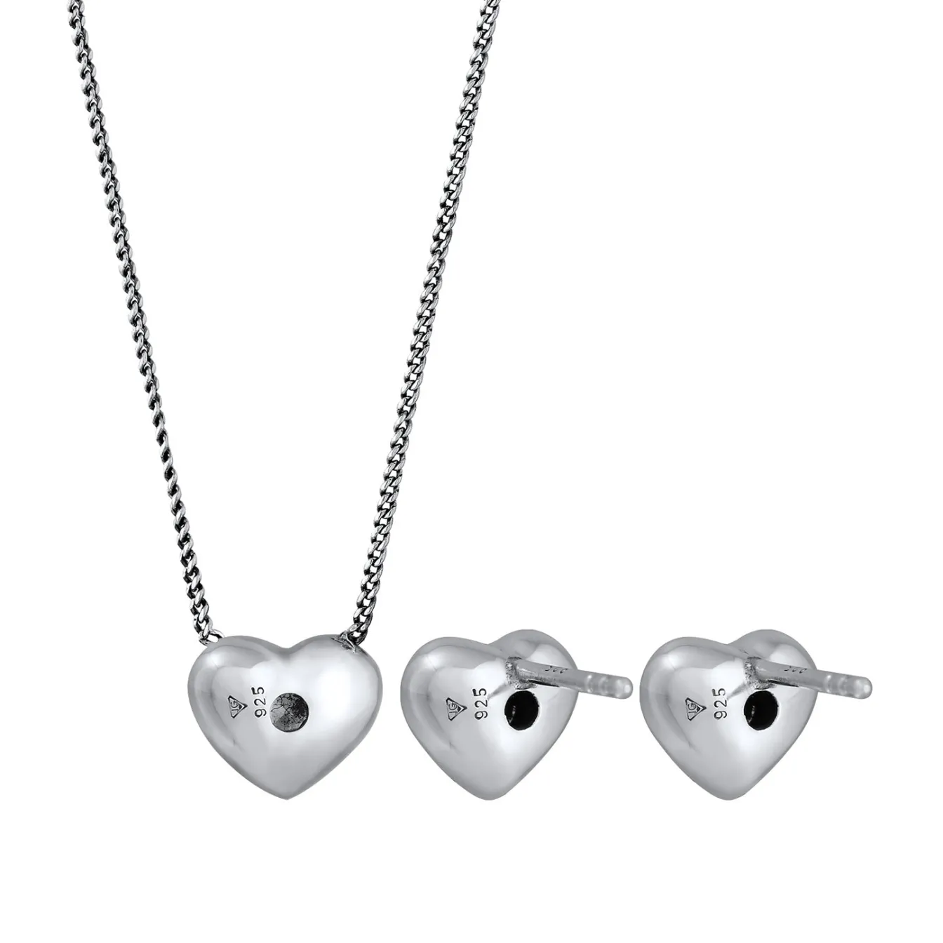 Elli "Schmuckset Herz | Zirkonia (Weiß)< Symbol-schmuck|Herz-schmuck