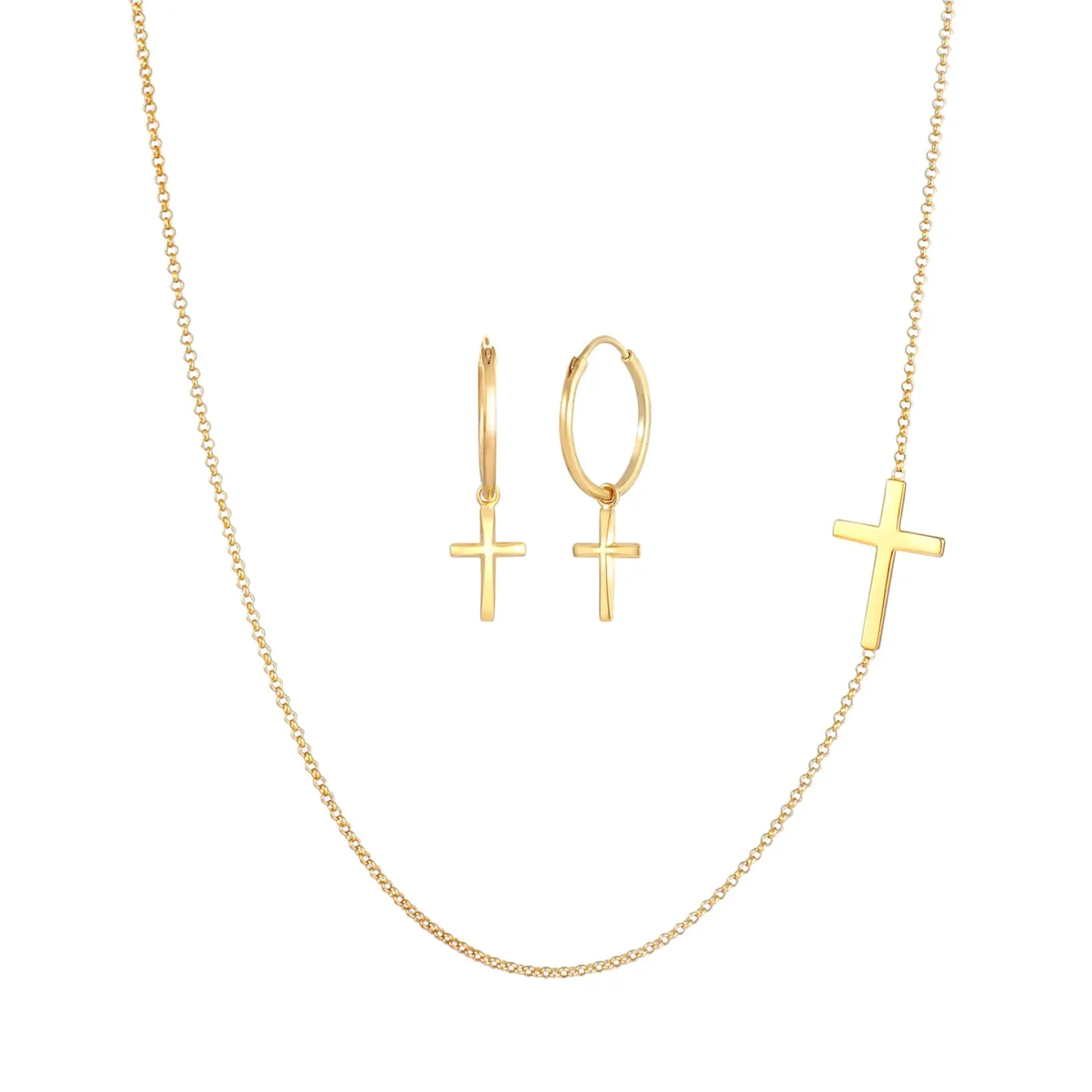 Elli "Schmuckset Kreuz< Symbol-schmuck|Schmucksets
