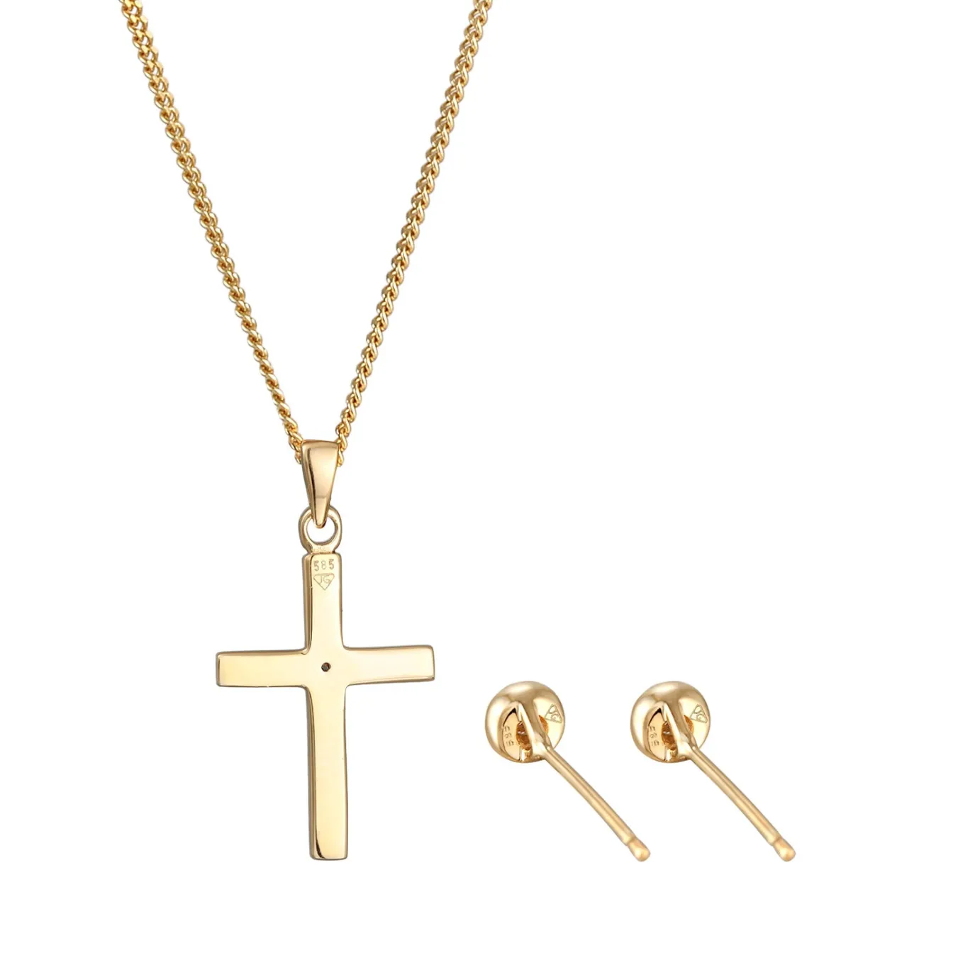 Elli "Schmuckset Kreuz | Diamant ( Weiß, 0,075 ct )< Symbol-schmuck|Schmucksets