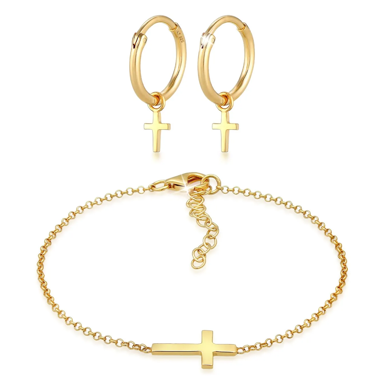 Elli "Schmuckset Kreuz Symbol< Symbol-schmuck|Schmucksets