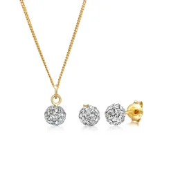 Elli "Schmuckset Kugel | Kristall (Weiß)< Schmucksets|Schmucksets