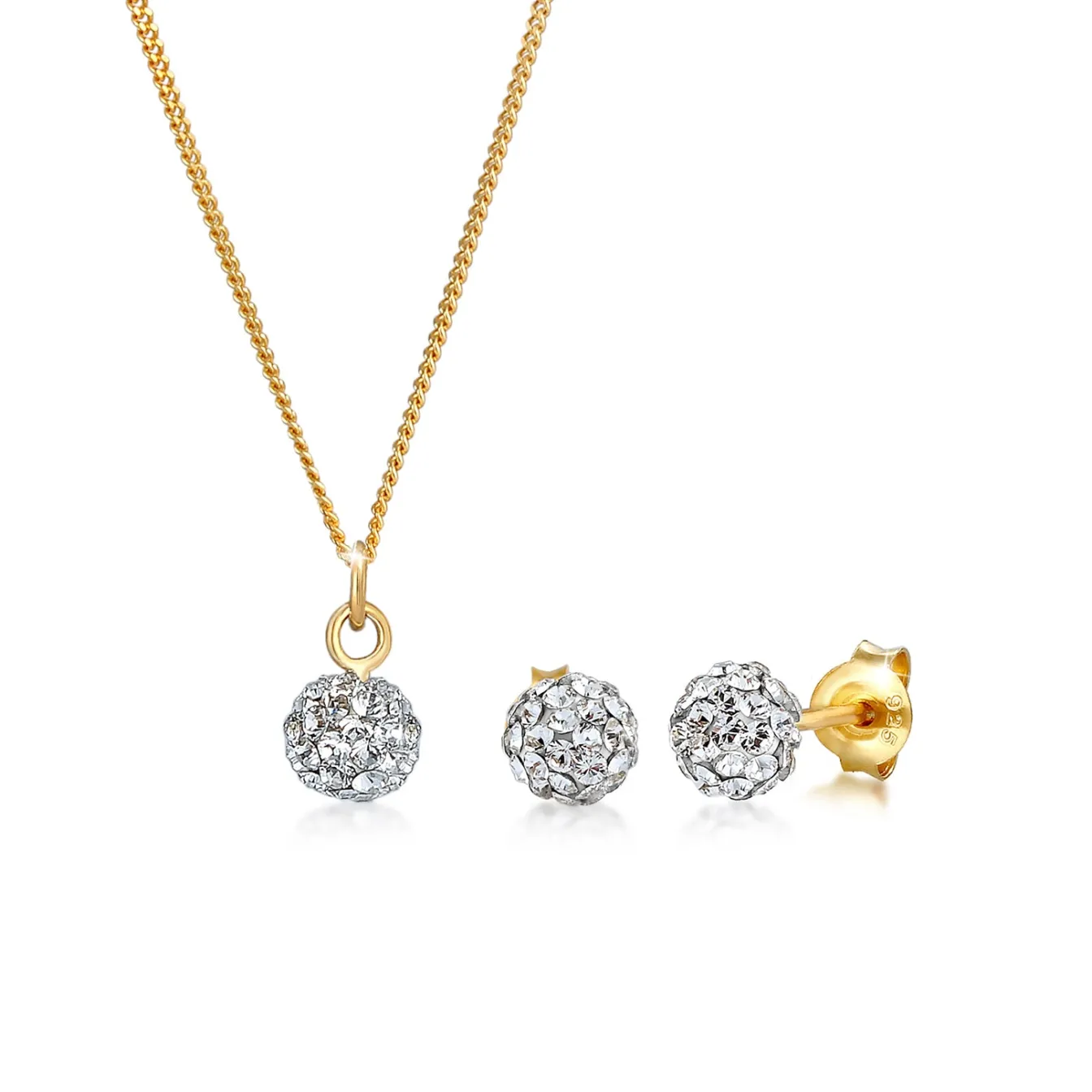 Elli "Schmuckset Kugel | Kristall (Weiß)< Schmucksets|Schmucksets