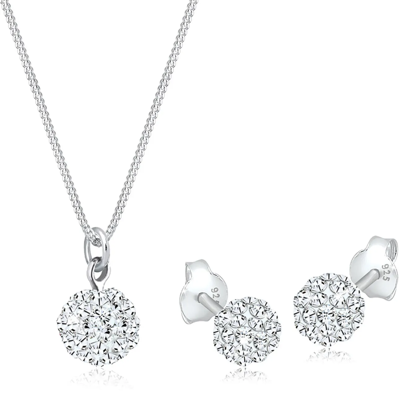 Elli "Schmuckset Kugel | Kristall (Weiß)< Schmucksets|Schmucksets