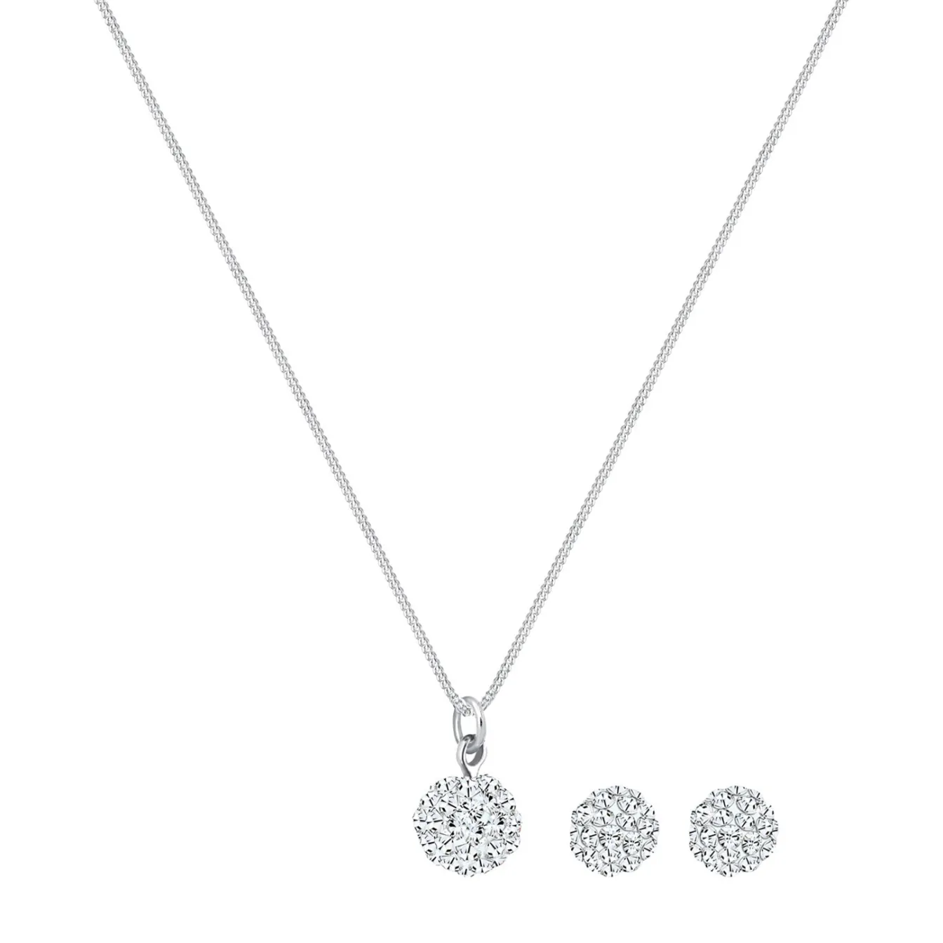 Elli "Schmuckset Kugel | Kristall (Weiß)< Schmucksets|Schmucksets