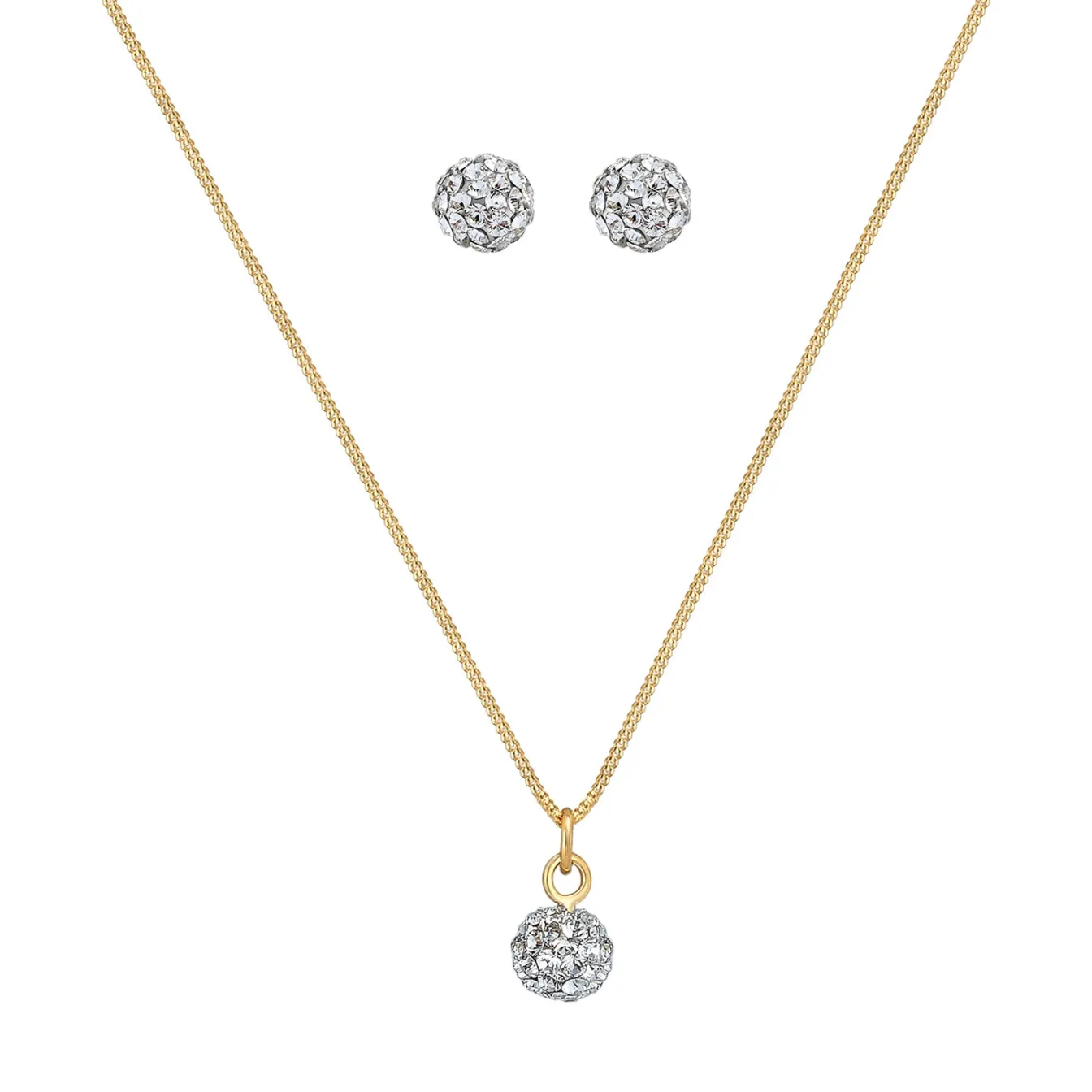Elli "Schmuckset Kugel | Kristall (Weiß)< Schmucksets|Schmucksets