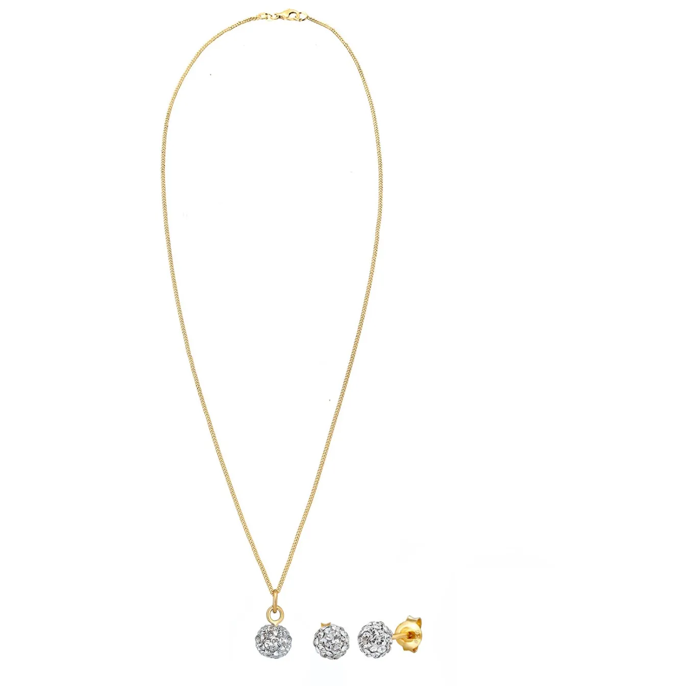 Elli "Schmuckset Kugel | Kristall (Weiß)< Schmucksets|Schmucksets