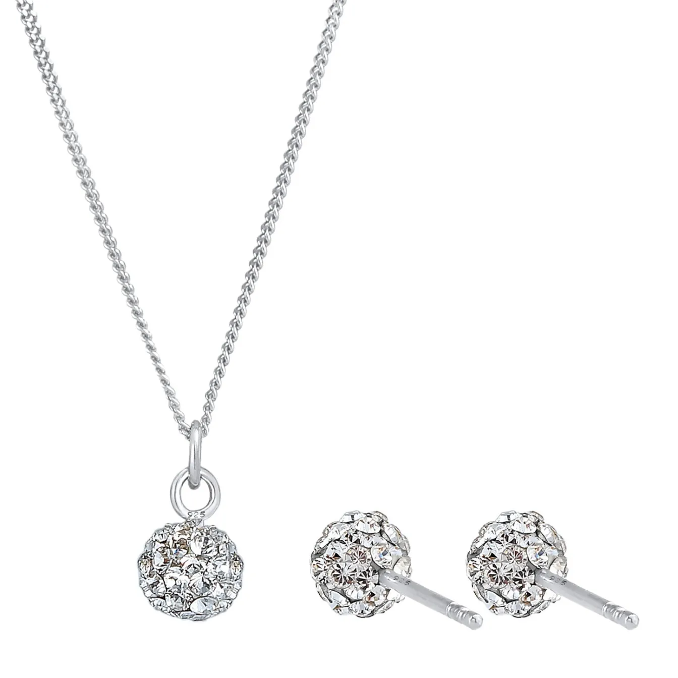 Elli "Schmuckset Kugel | Kristall (Weiß)< Schmucksets|Schmucksets