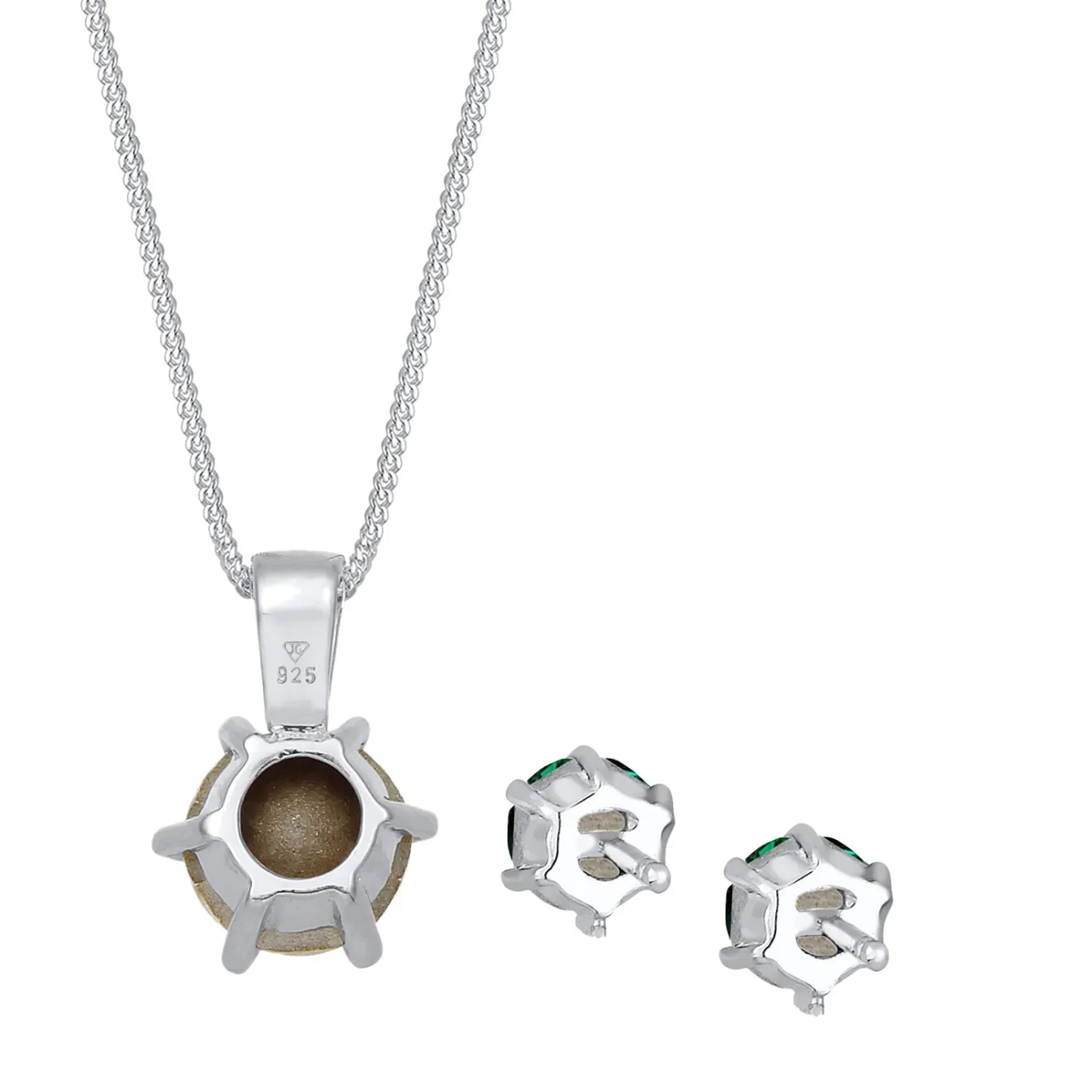 Elli "Schmuckset Solitär | Kristall (Grün)< Schmucksets|Schmucksets