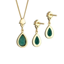 Elli "Schmuckset Tropfen | Quarz, Zirkonia (, Weiß)< Schmucksets|Schmucksets