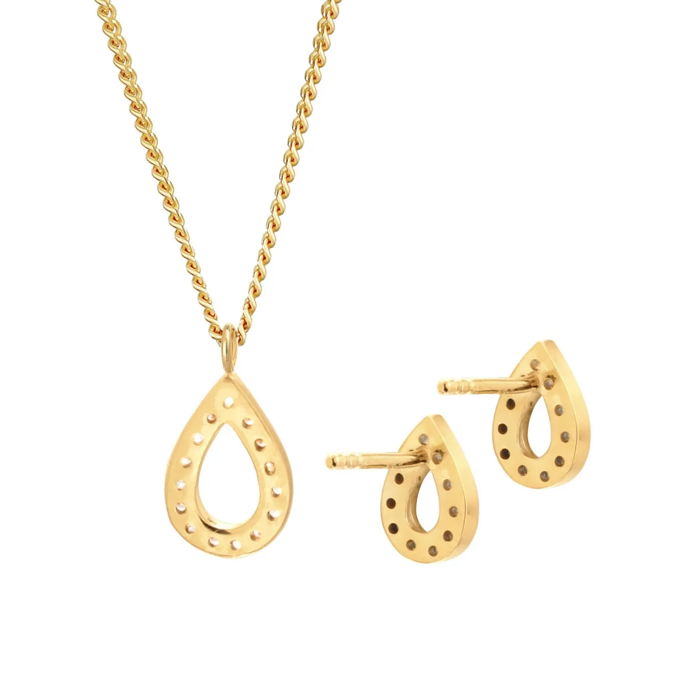 Elli "Schmuckset Tropfen | Zirkonia (Weiß)< Schmucksets|Schmucksets