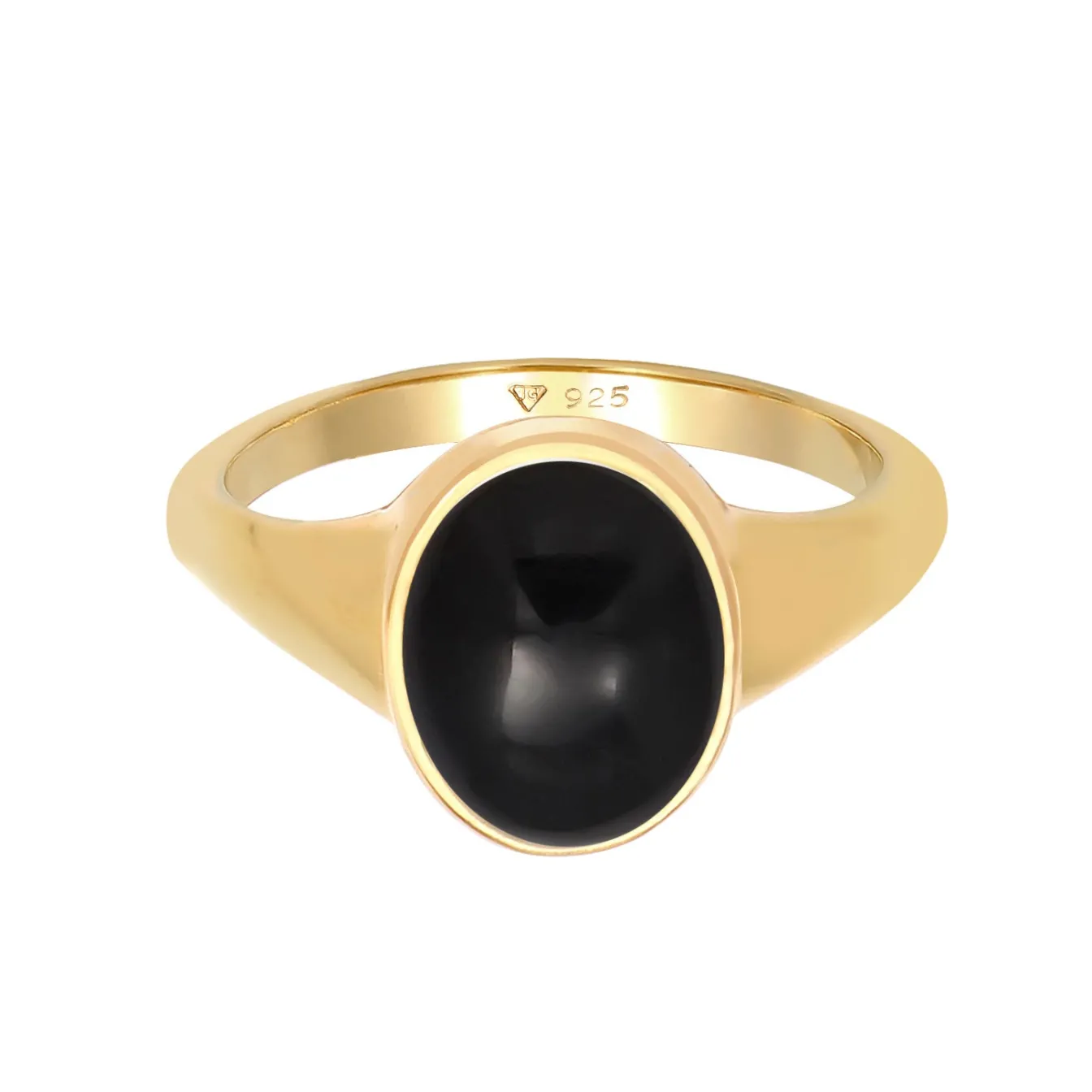 Elli "Siegelring | Onyx ( Schwarz )< Ringe|Silber