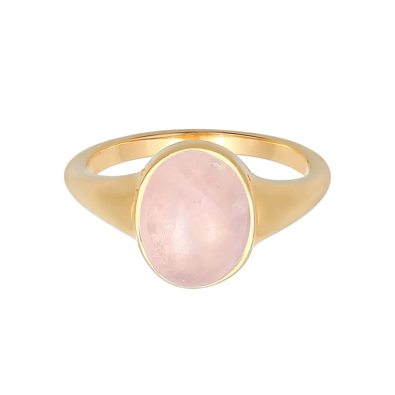 Elli "Siegelring | Quarz ( Rosa )< Ringe|Edelsteine