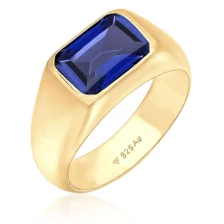 Elli "Siegelring | Saphir (Blau)< Vergoldet|Ringe