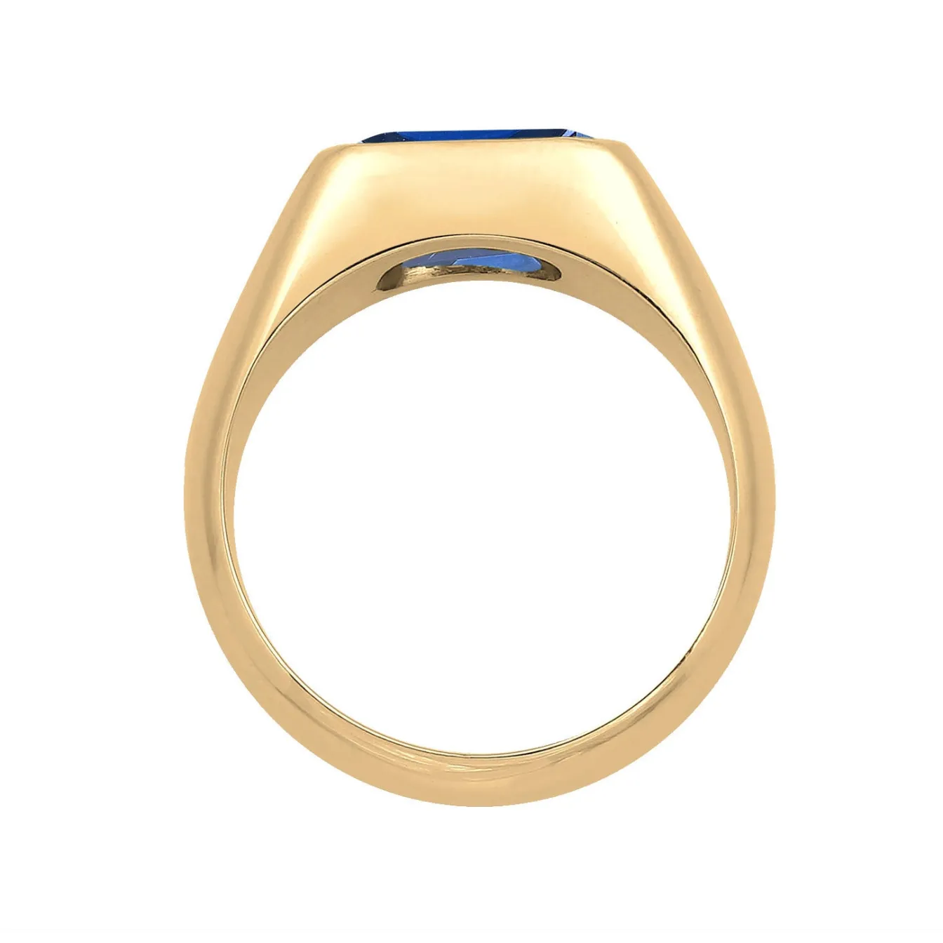 Elli "Siegelring | Saphir (Blau)< Vergoldet|Ringe