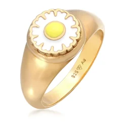 Elli "Siegelring Gänseblümchen | Emaille< Symbol-schmuck|Letzte Chance