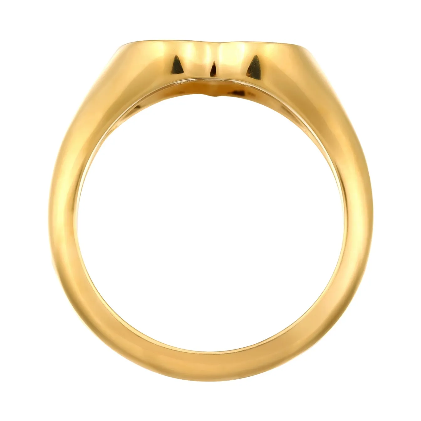 Elli "Siegelring Herz SELF LOVE< Vergoldet|Symbol-schmuck