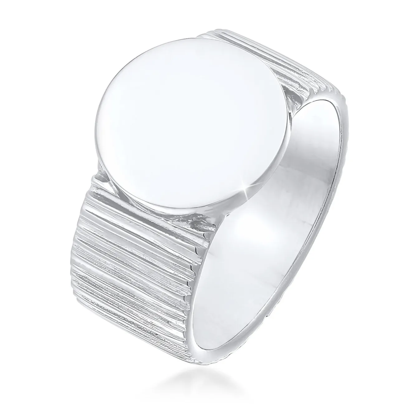 Elli "Siegelring Rund< Ringe|Silber