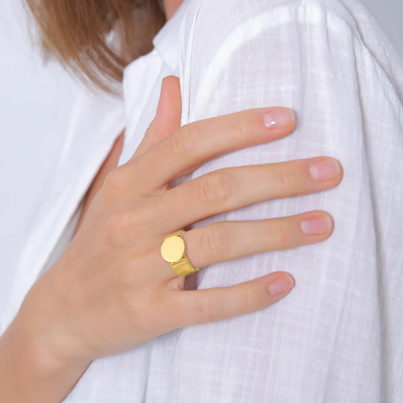 Elli "Siegelring Rund< Ringe|Silber