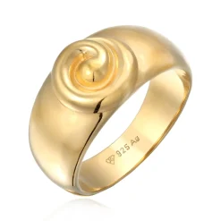 Elli "Siegelring Spirale< Vergoldet|Ringe