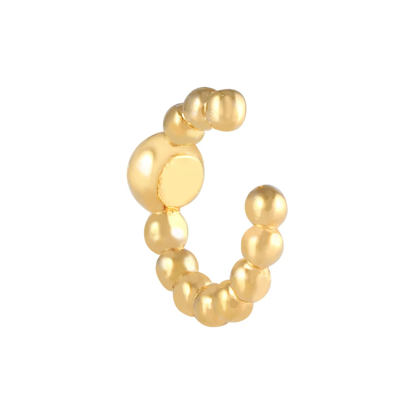 Elli "Single Earcuff | Mondstein ( Weiß )< Ohrringe|Vergoldet