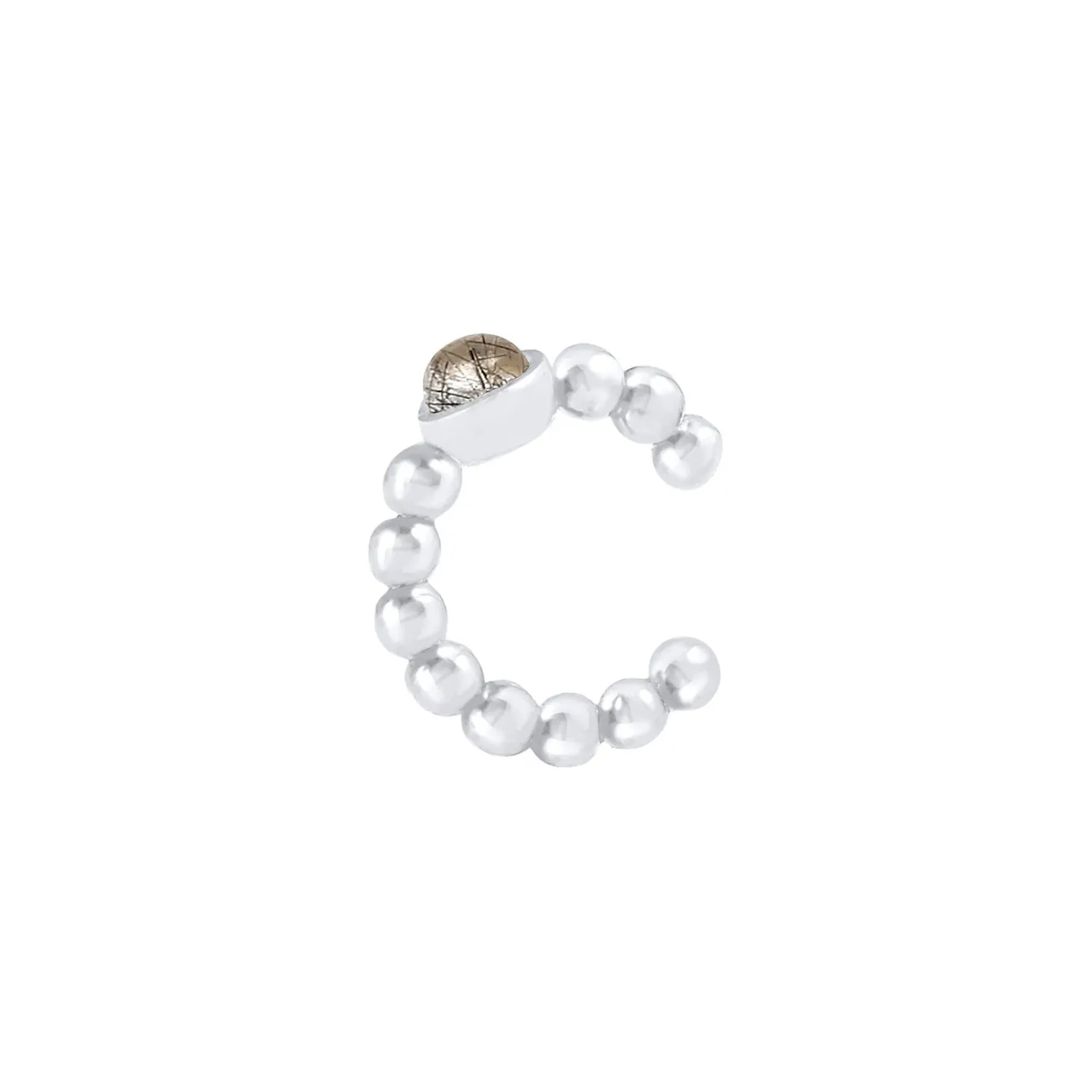 Elli "Single Earcuff | Quarz< Ohrringe|Silber