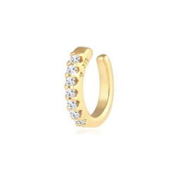 Elli "Single Earcuff | Topas ( Weiß )< Ohrringe|Echtgold