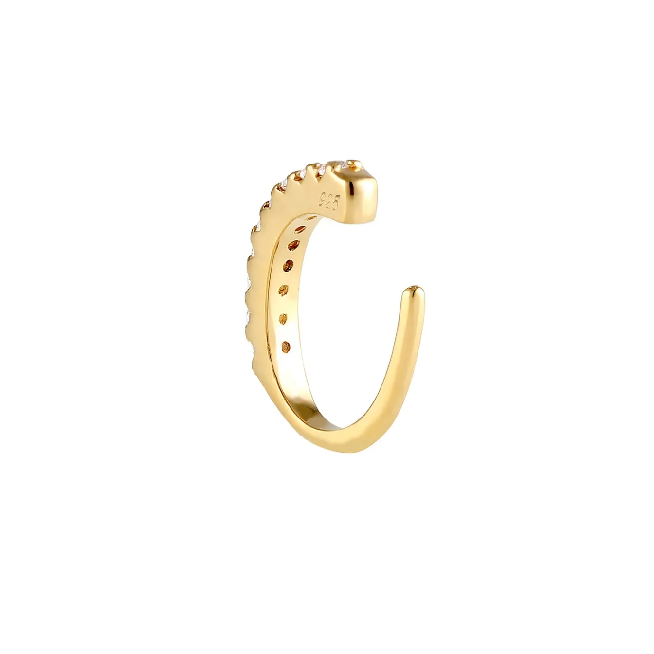 Elli "Single Earcuff | Zirkonia< Ohrringe|Vergoldet