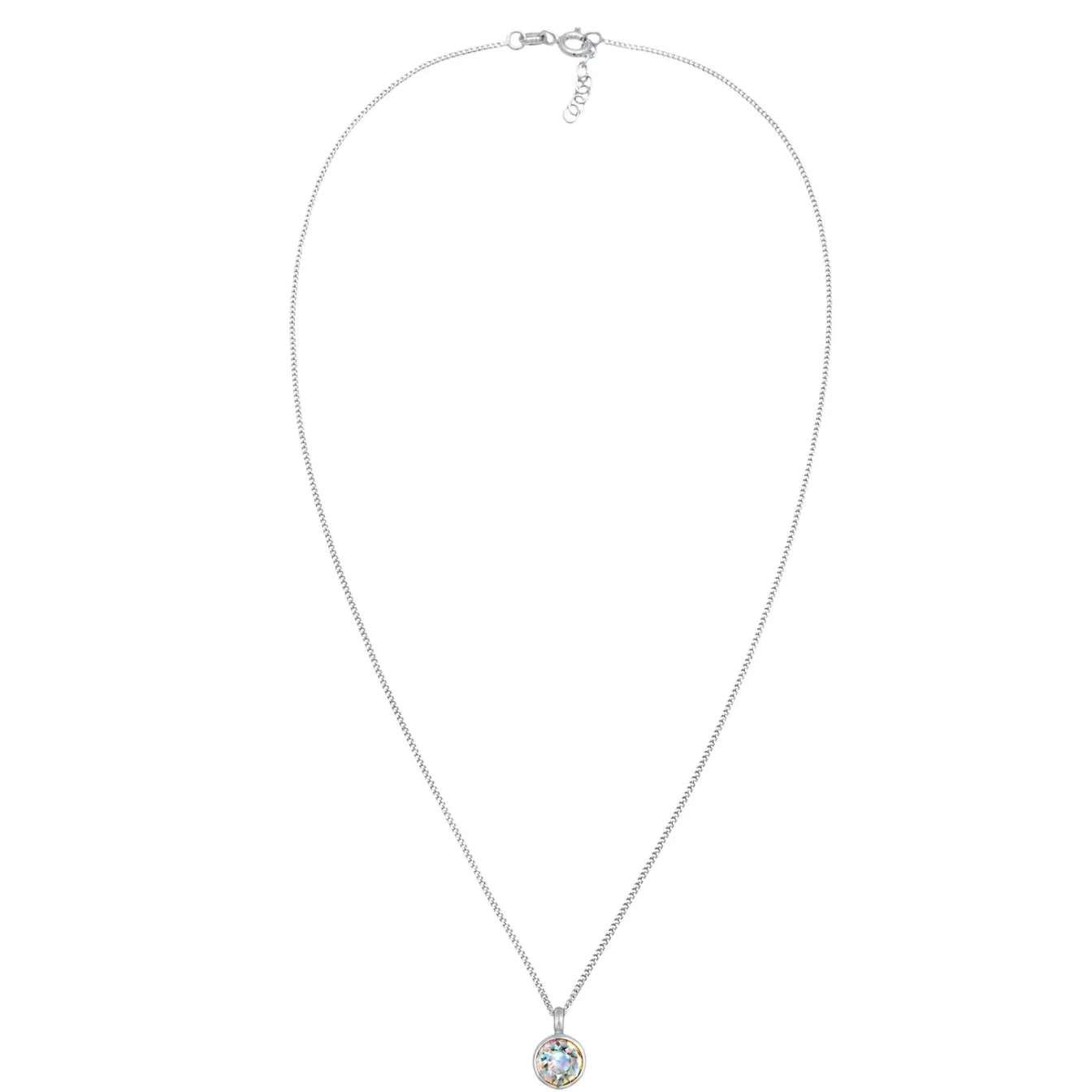 Elli "Solitär-Halskette | Kristall (Weiß)<Kinder Kinderschmuck