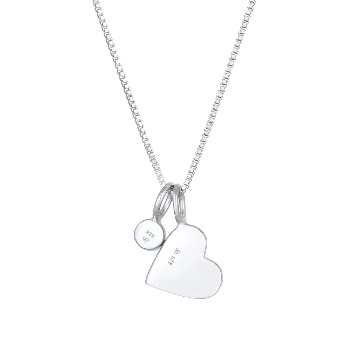 Elli "Solitär-Halskette Herz | Kristall (Weiß)< Vergoldet|Symbol-schmuck