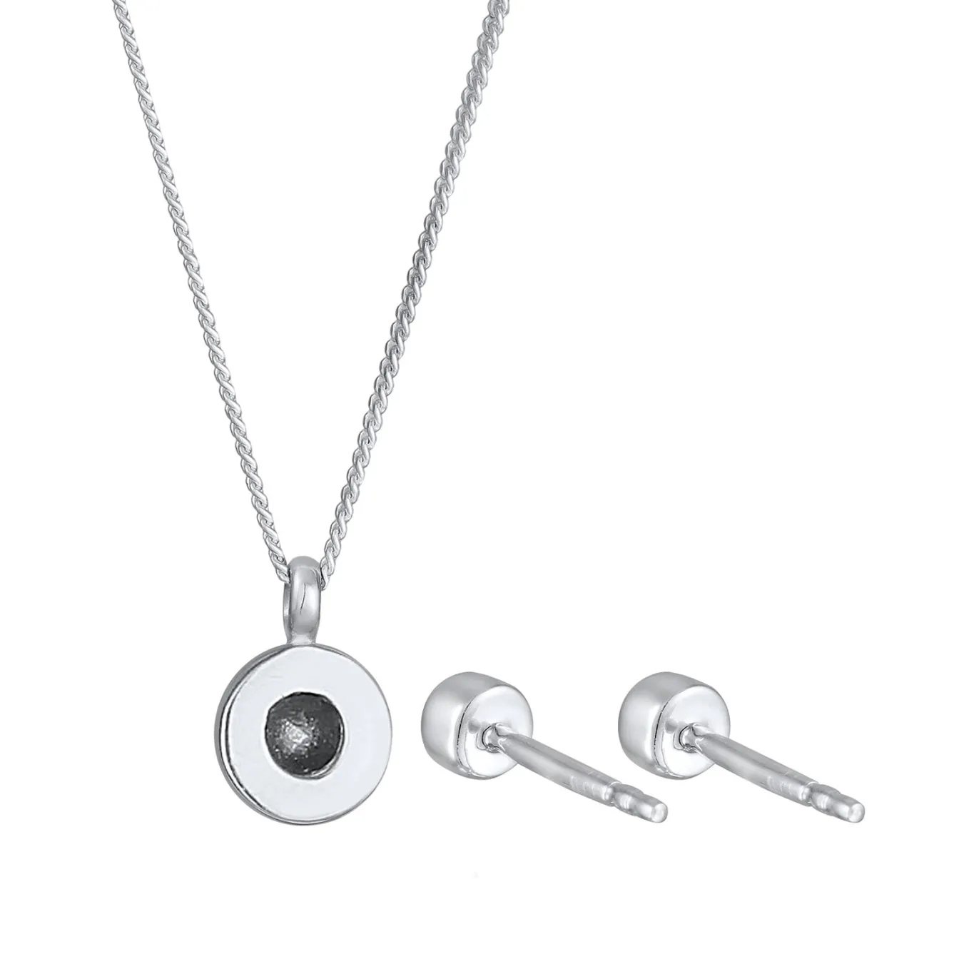 Elli "Solitär-Kette | Kristall ( Weiß )< Roségold|Schmucksets