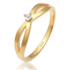 Elli "Solitär-Ring | Diamant ( Weiß, 0,03 ct )< Ringe|Echtgold
