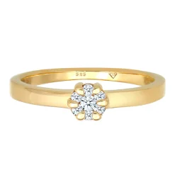 Elli "Solitär-Ring | Diamant ( Weiß, 0,12 ct )< Ringe|Echtgold