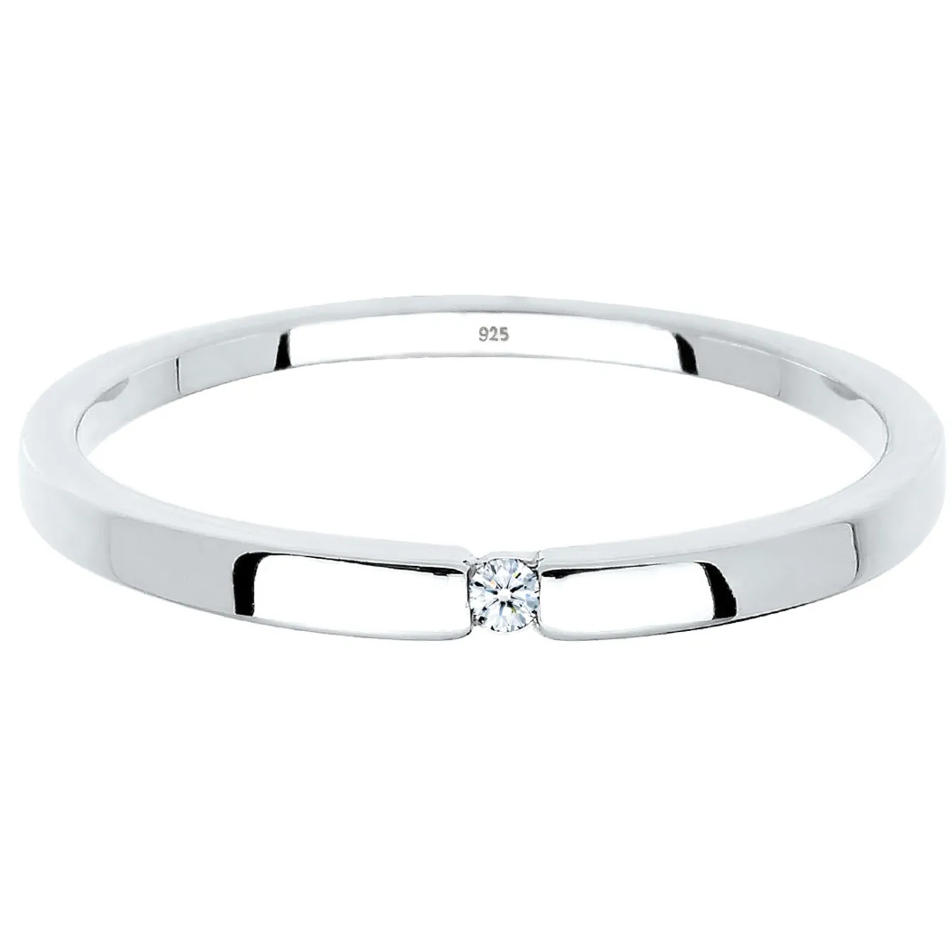 Elli "Solitär-Ring | Diamant ( Weiß, 0,015 ct )< Roségold|Ringe