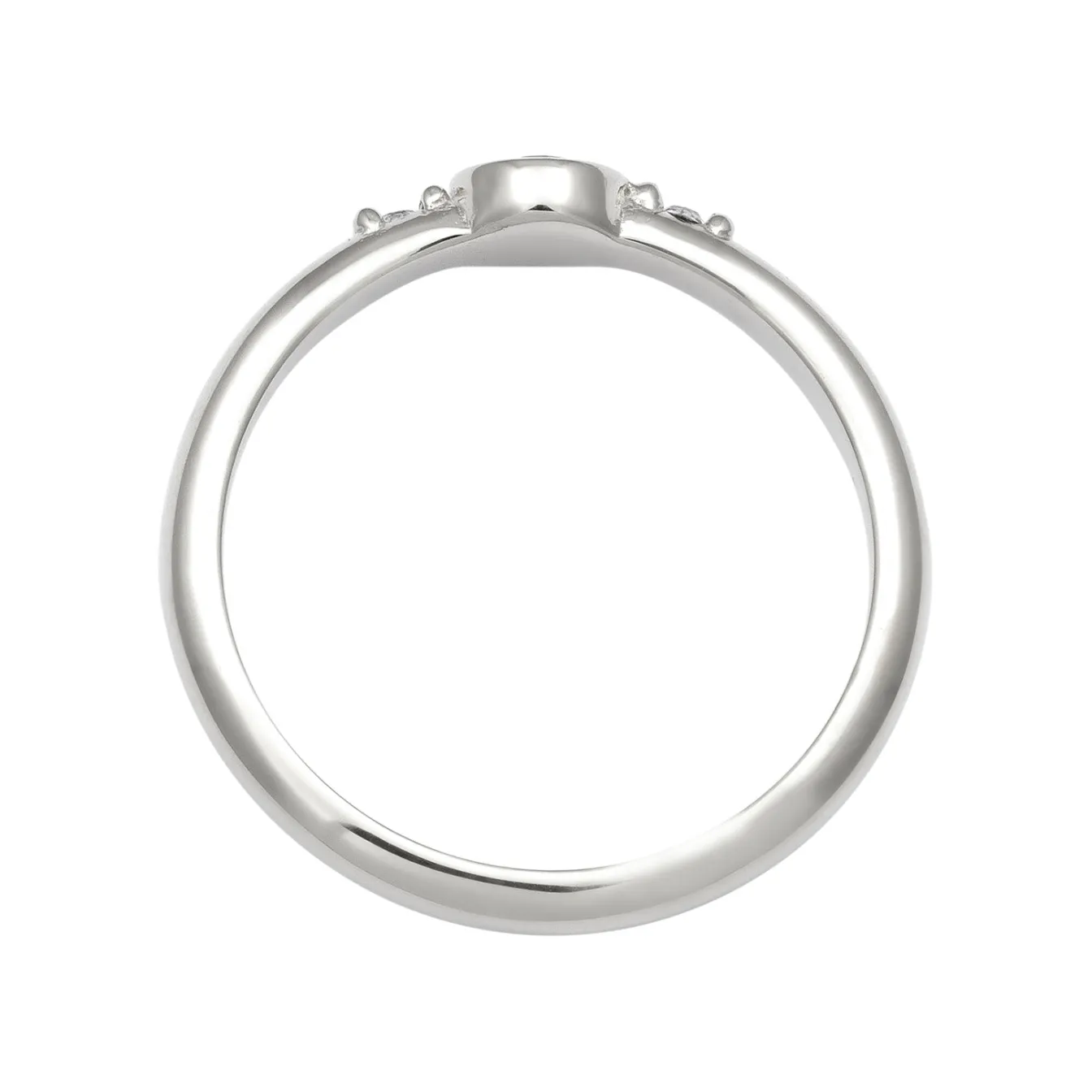 Elli "Solitär-Ring | Glas Kristalle (Weiß)< Vergoldet|Ringe