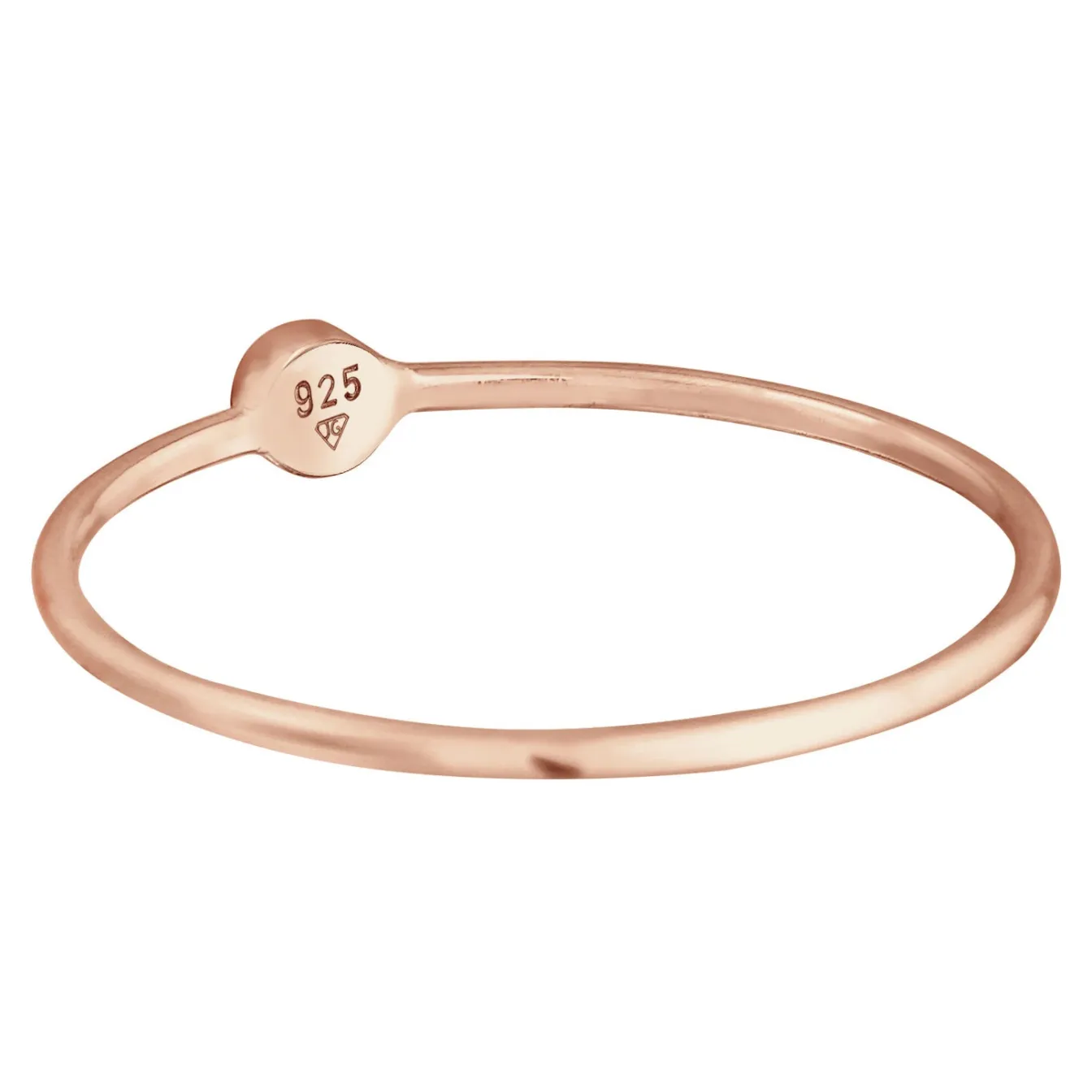Elli "Solitär-Ring | Kristall ( Schwarz )< Roségold|Ringe