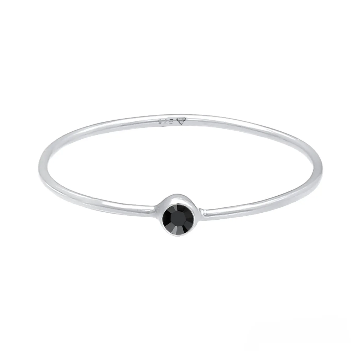 Elli "Solitär-Ring | Kristall ( Schwarz )< Roségold|Ringe
