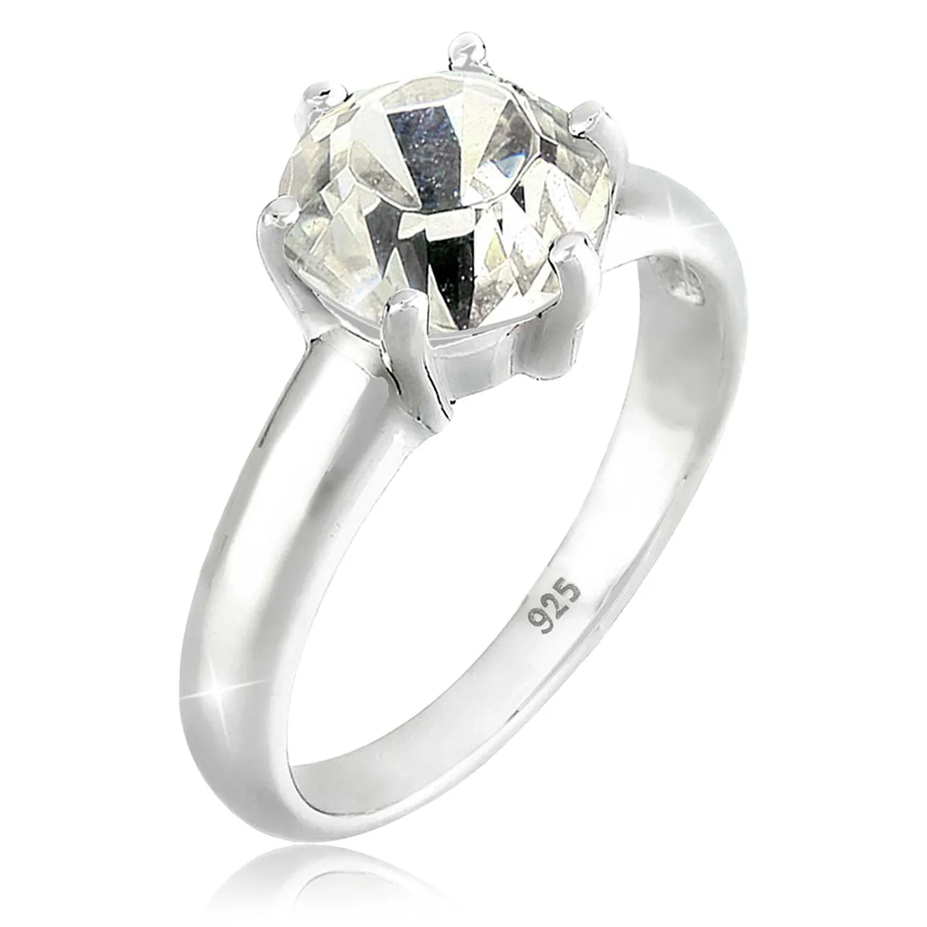 Elli "Solitär-Ring | Kristall ( Weiß )< Letzte Chance|Ringe