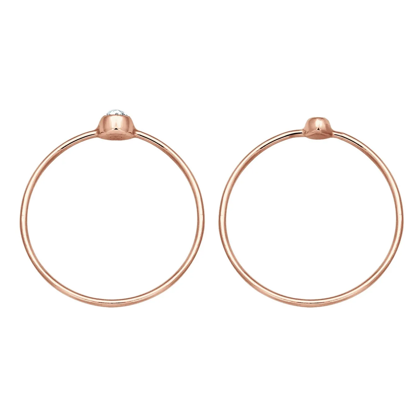 Elli "Solitär-Ring | Kristall ( Weiß )< Roségold|Ringe
