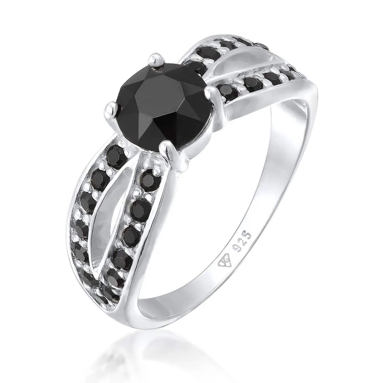 Elli "Solitär-Ring | Kristall ( Weiß )< Roségold|Ringe