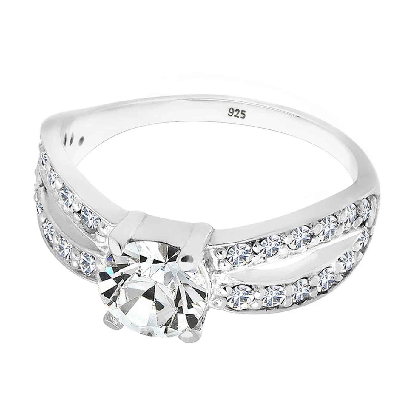 Elli "Solitär-Ring | Kristall ( Weiß )< Roségold|Ringe