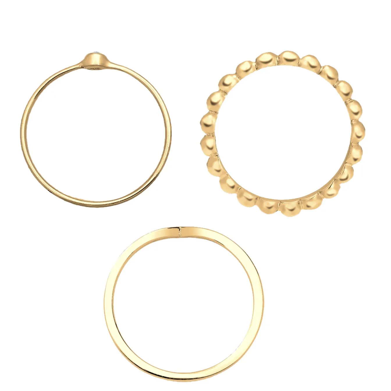 Elli "Solitär-Ring | Kristall (Weiß)< Ringe|Vergoldet