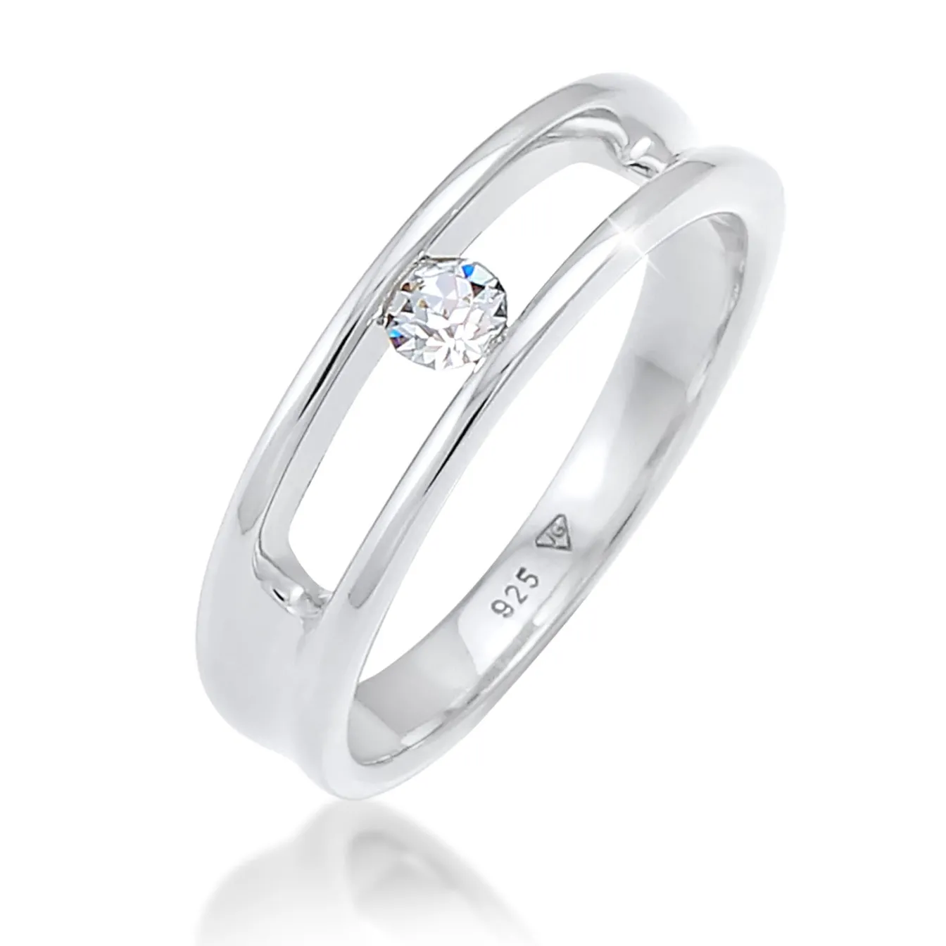 Elli "Solitär-Ring | Kristall (Weiß)< Letzte Chance|Ringe